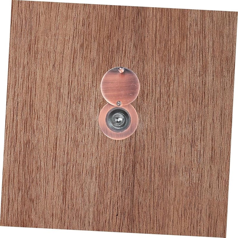 Veemoon Rotating Peephole Cover Plate Privacy Door Eye Viewer Light Brown 2 Pack - Image 4